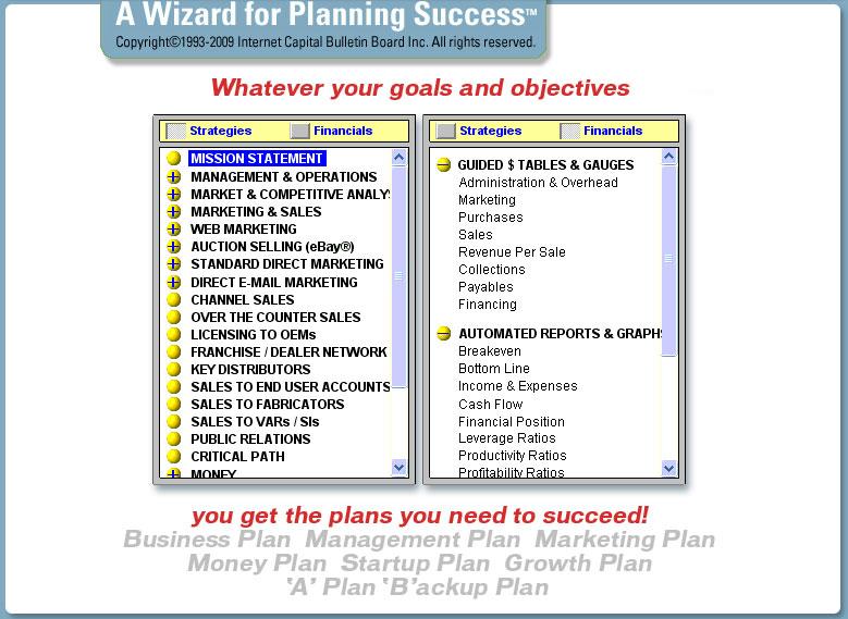 A wizard for Planning Success